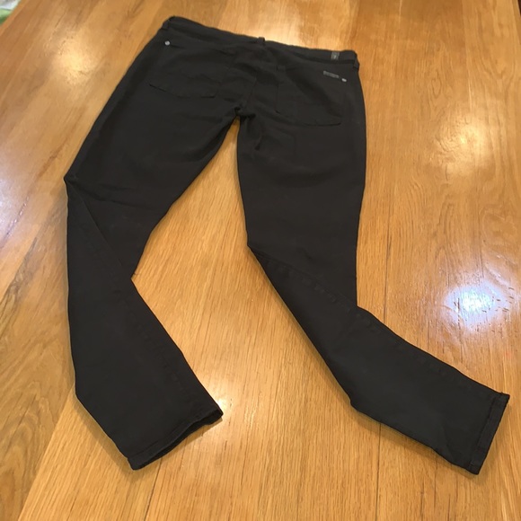 7 For All Mankind~Size 32 Black Denim Stretch Jeans ~ - Picture 6 of 12